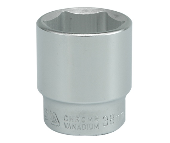 Nasadka krótka chromowana 6-KĄTNA 3/4'' 38mm