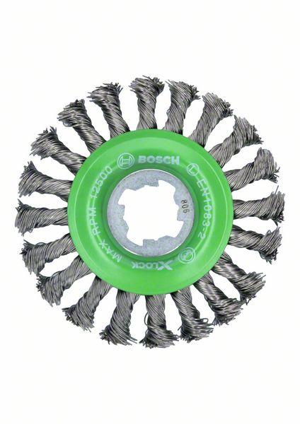 Szczotka tarczowa 115 drut inox pleciony x-lock