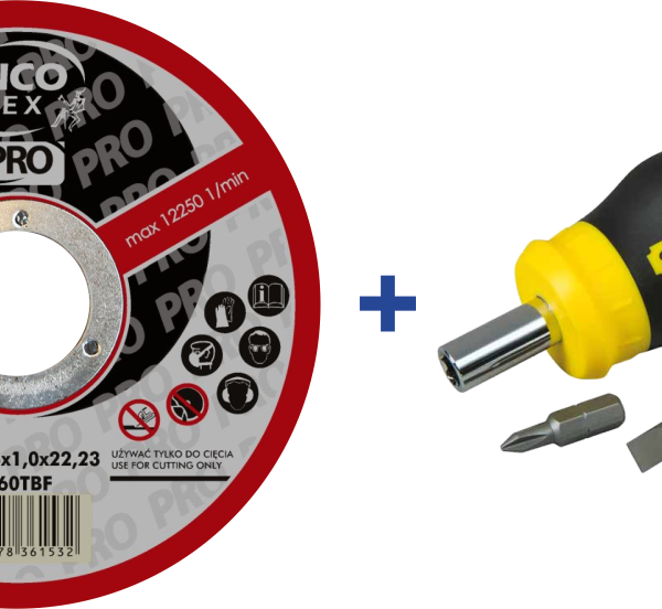 Zestaw 100szt tarcza T1A 125*1.0*22 +wkrętak stanley gratis