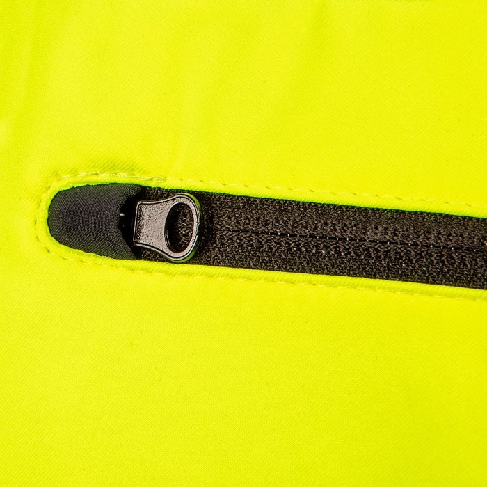 Kurtka robocza ostrzegawcza softshell z kapturem żółta L