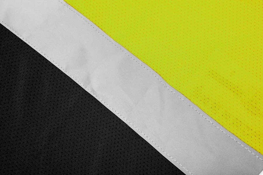 Koszulka t-shirt ostrzegawczy ciemny DÓŁ żółty XL