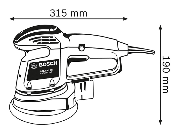Szlifierka mimośrodowa GEX AC 34-150 340W 150mm
