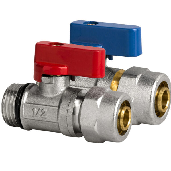 Zawór kulowy PEX mini z dławicą 1/2*16 ciepła woda