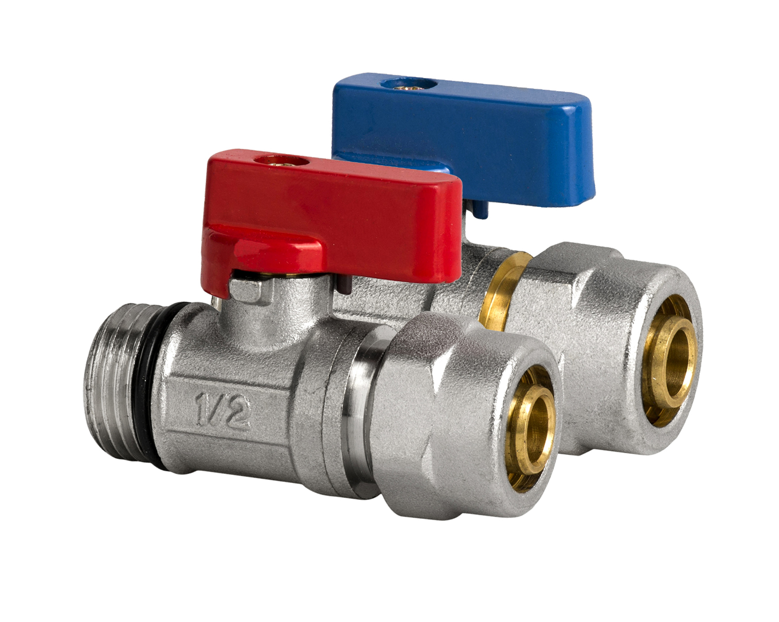 Zawór kulowy PEX mini z dławicą 1/2*16 ciepła woda