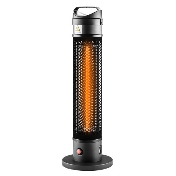 Promiennik stojący 1000W, IP44, element grzejny carbon fiber
