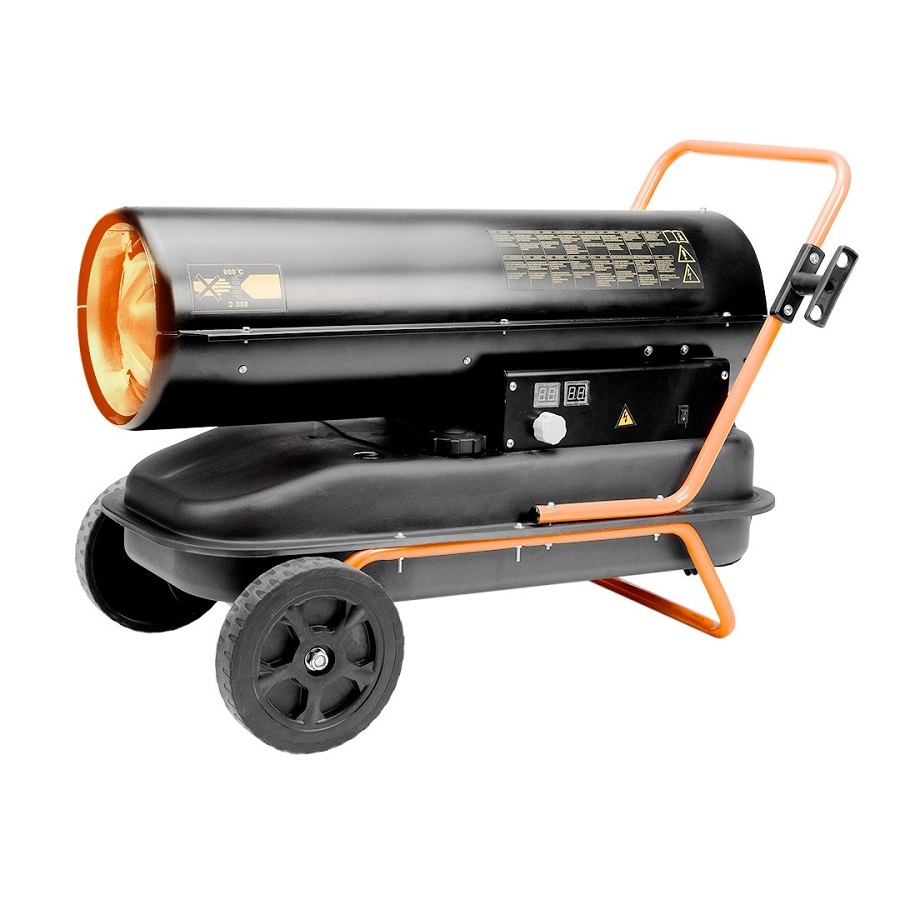 Nagrzewnica olejowa 50KW zbiornik 50L kółka