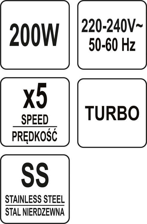 Mikser ręczny 200-250W