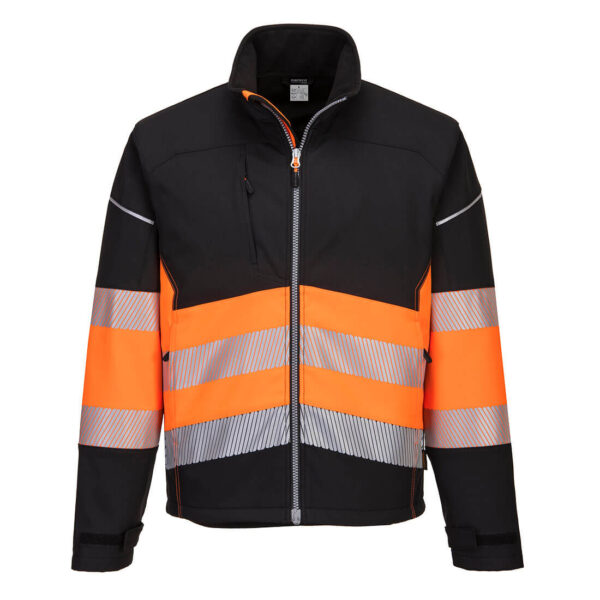 Kurtka ostrzegawcza softshell  PW375BKO rozmiar xxxl