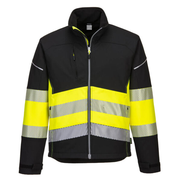 Kurtka ostrzegawcza softshell PW375BKY rozmiar M