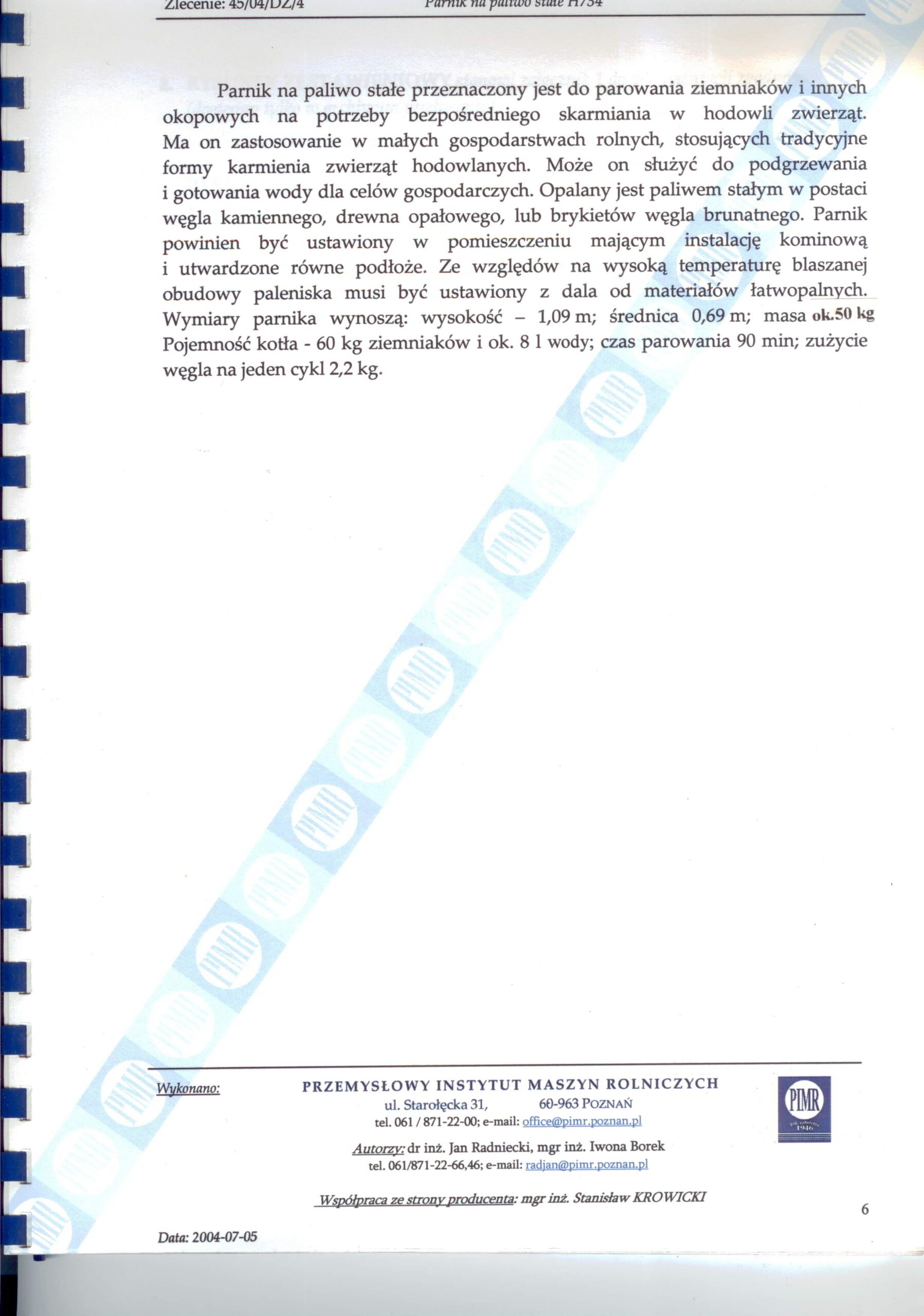 Parnik z szamotem ocynkowany 100 L