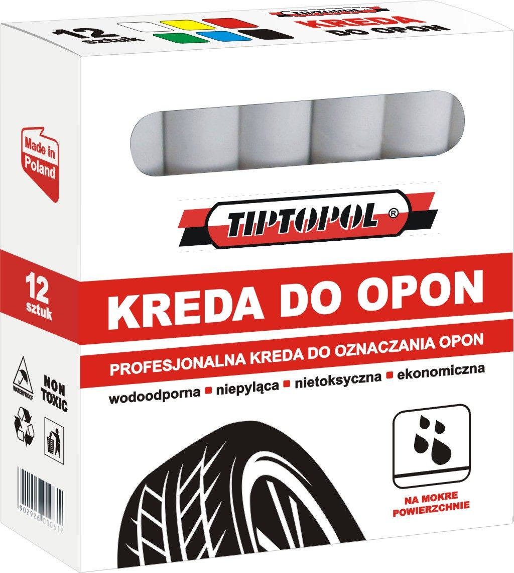 Kreda do opon biała - wodoodporna