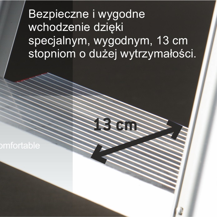 Drabina SDOMUS05 aluminiowa profesjonalna 5 ST.