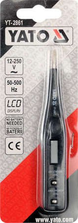 Próbnik napięcia 12-250V LCD