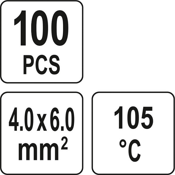 Zestaw rurek termokurczliwych z cyną 4-6MM2., 100szt