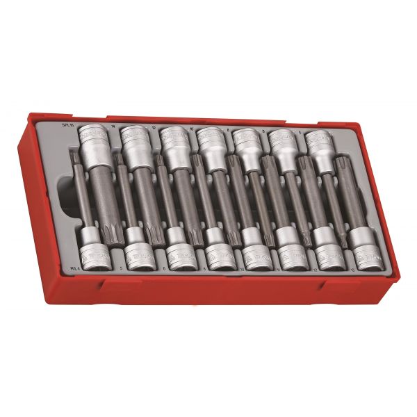 Zestaw nasadek trzpieniowych 12-KĄTNYCH 10mm 1/2'', 15szt,