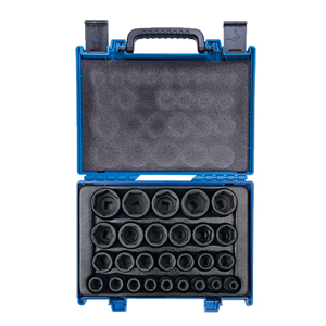Zestaw nasadek udarowych 1/2'' 27CZ krótkie 8-36mm 6-KĄT
