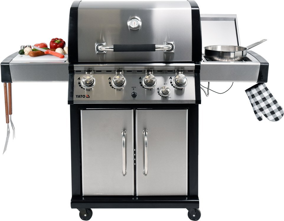 Grill gazowy 4+1 stal nierdzewna 17,5KW
