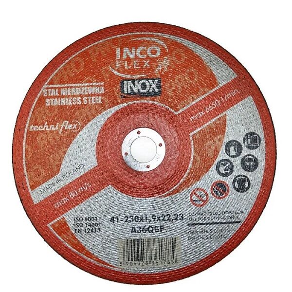 Tarcza płaska inox-pro T1A 230*1.9*22 A36QBF