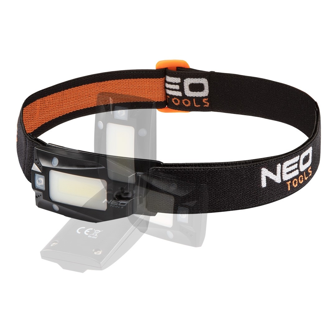 Latarka czołowa akumulatorowa USB 180LM COB led,czujnik ruch