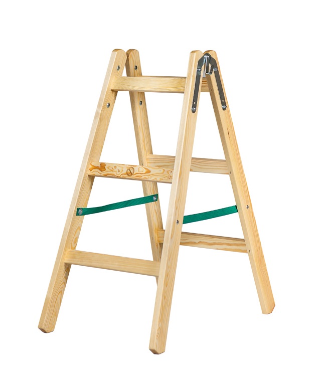 Drabina drewniana Braket standard 2X3 szczeble 95cm