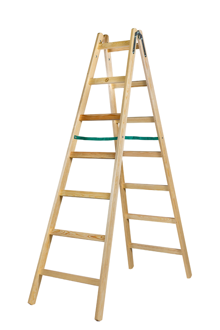 Drabina drewniana Braket standard 2X7 szczebli 211cm