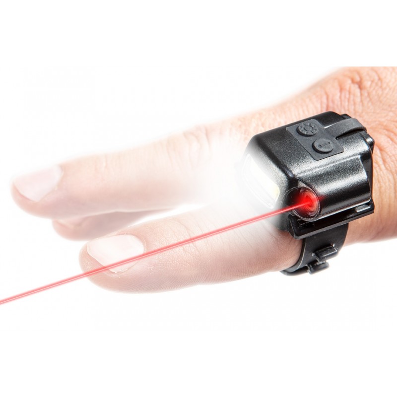 Latarka punktowa LED 90LM + laser, 2W1