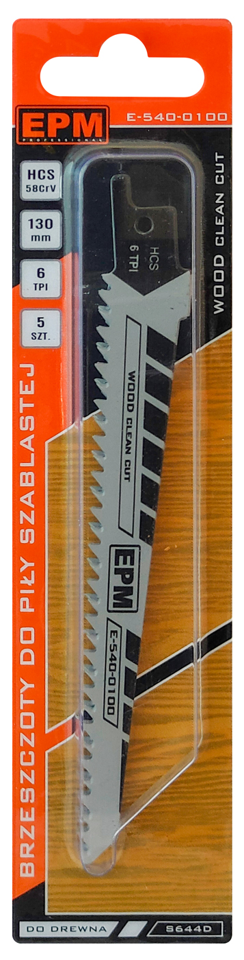 Brzeszczot do piły szablastej 150mm 6TPI drewno S644D 5 szt.