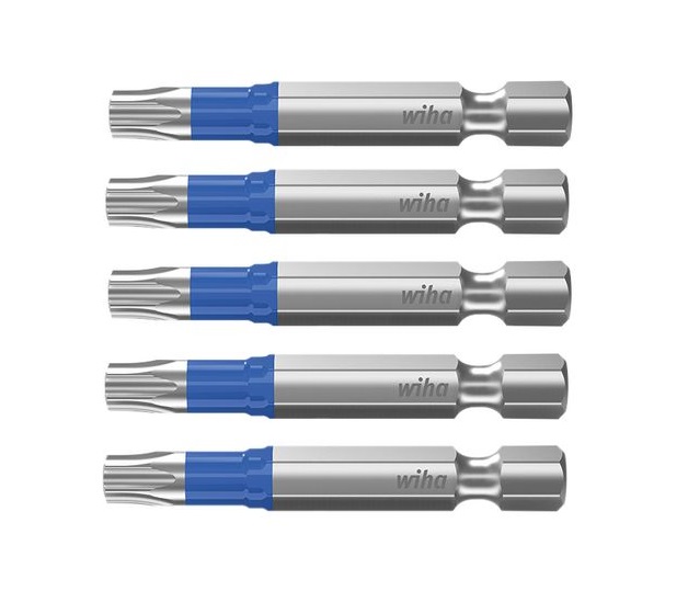Zestaw bitów T30*50mm. torx, 1/4'' w kasecie, 5 CZ.
