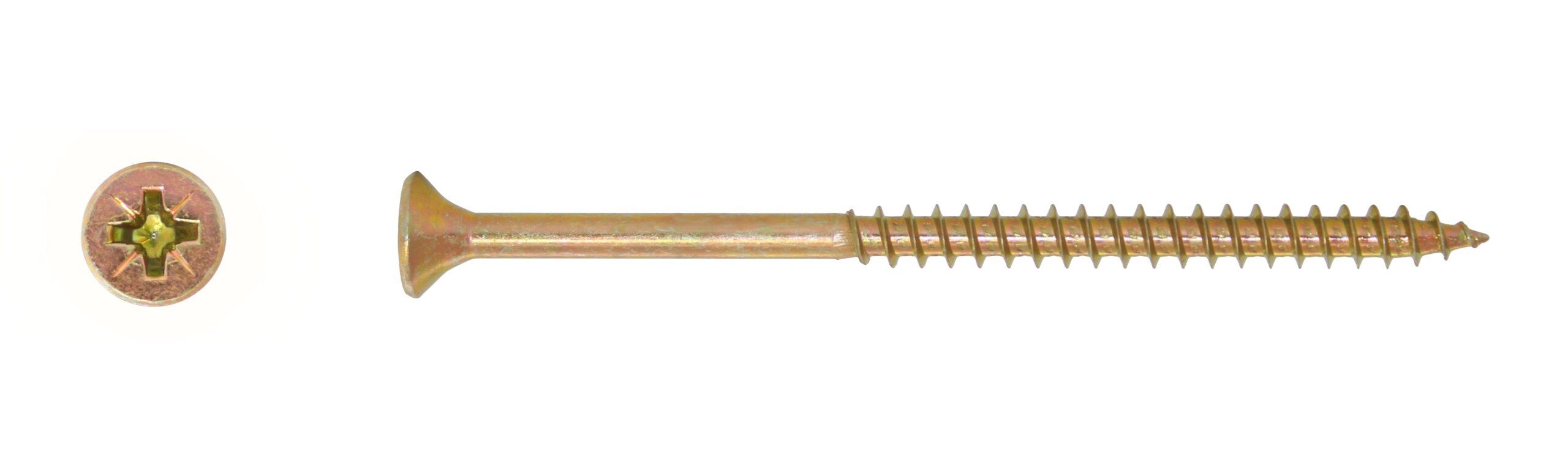 Wkręt do drewna ocynk żółty 6.0*100mm gwint niepełny