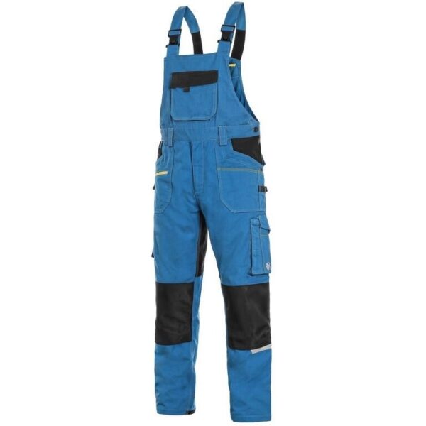 Spodnie CXS ogrodniczki stretch niebiesko-czarne rozmiar 50