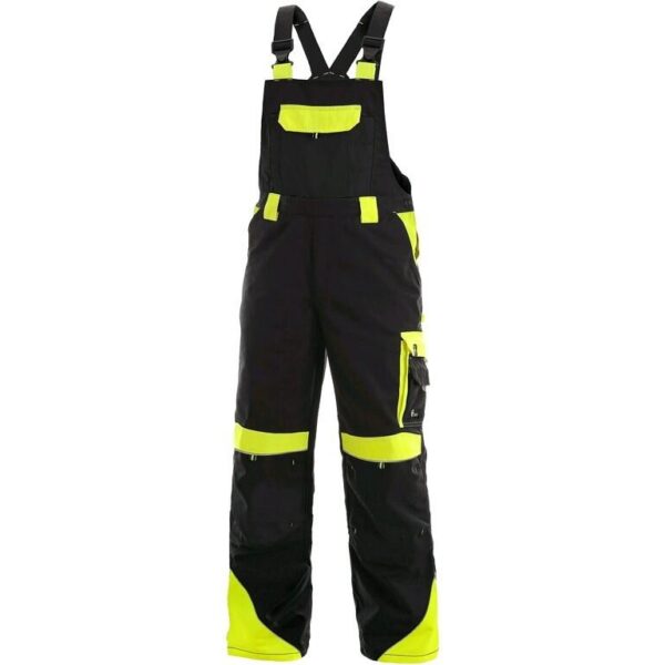 Spodnie CXS ogrodniczki sirius brighton czarno-żółte ROZM.48