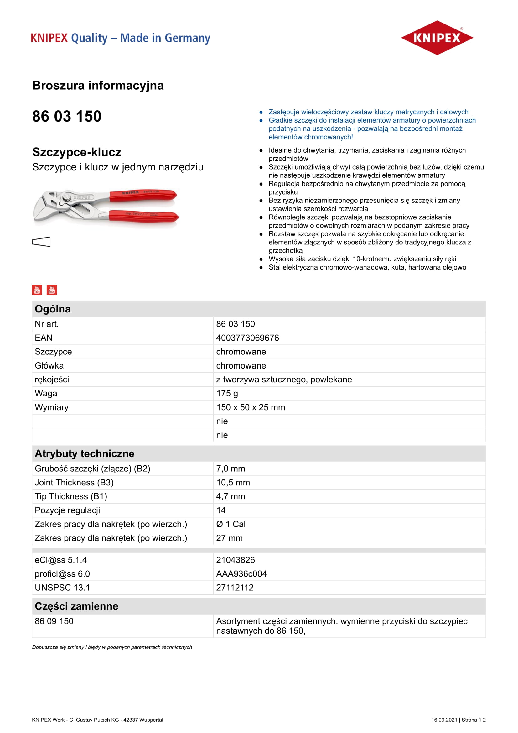 Szczypce-klucz mini 150mm