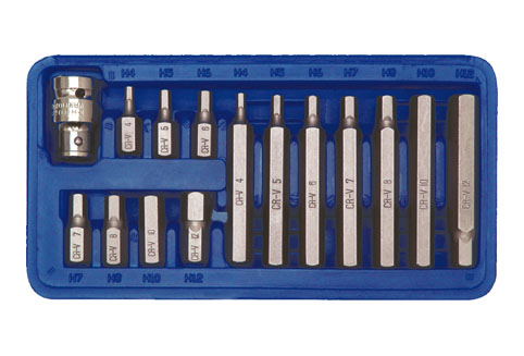 Klucze specjalne HEX H4-H12 15 części