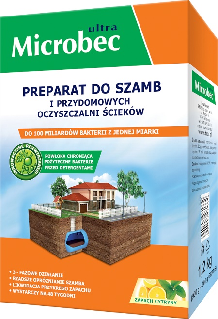 Preparat do szamb - microbec ultra 900g+300GRATIS