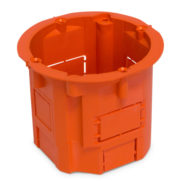 Puszka instalacyjna 60X60 głęboka pomarańczowa