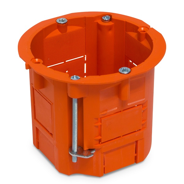 Puszka instalacyjna 60X60 głęboka pomarańczowa G/K