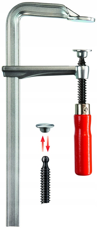 Ścisk śrubowy ślusarski stalowy GZ 300/140mm