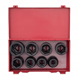 Zestaw nasadek udarowych 3/4'' krótkie 6-KĄTNE,19-38mm 8 szt