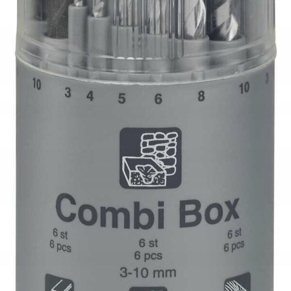 Zestaw wierteł combi BOX 3-10mm.