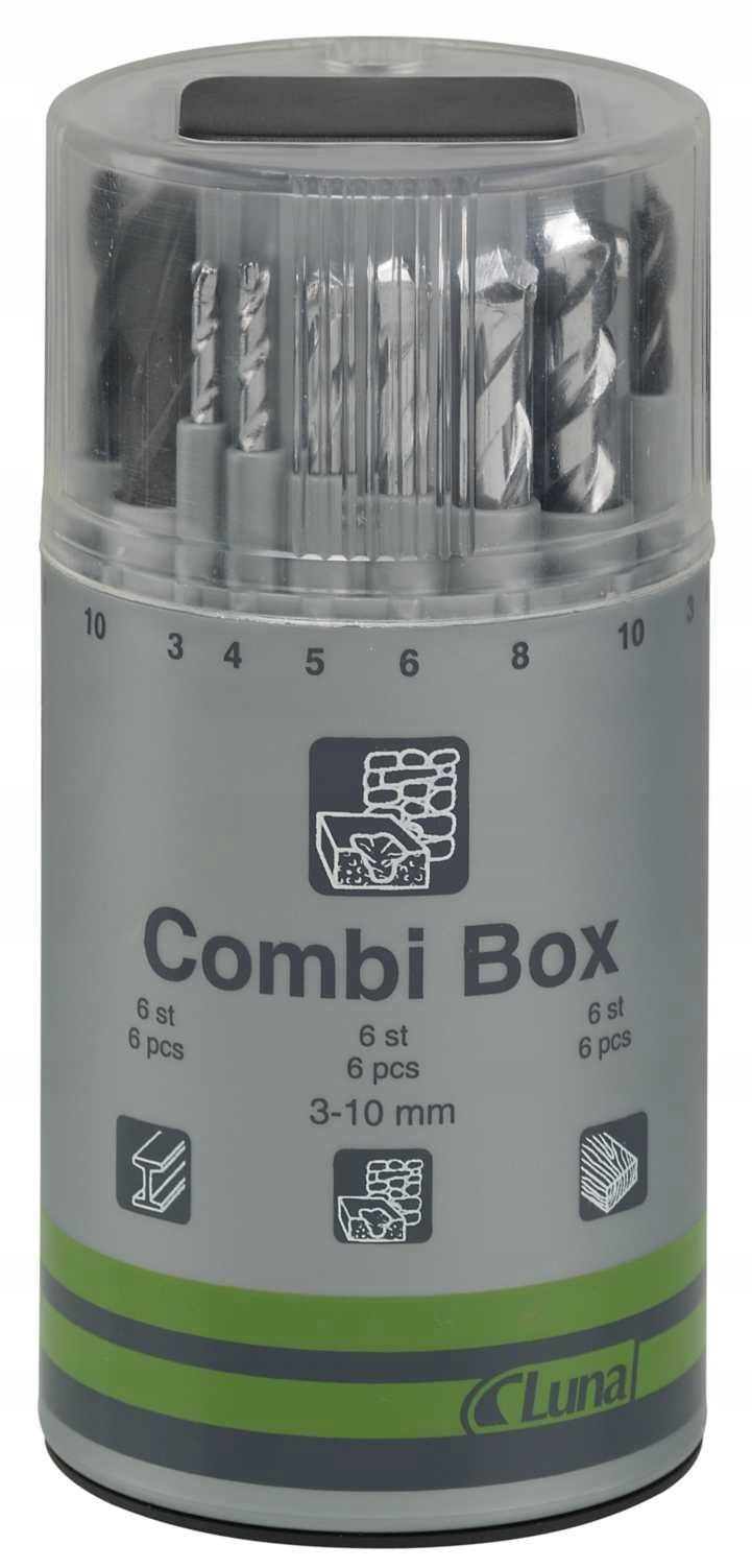 Zestaw wierteł combi BOX 3-10mm.