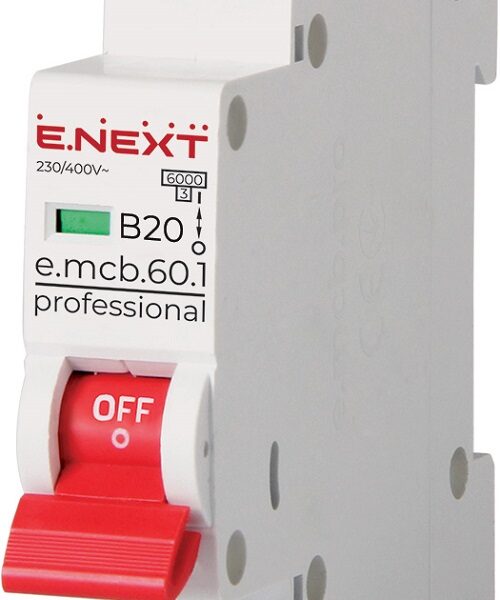 Wyłącznik nadprądowy MCB.PRO60 1P B20A 6KA