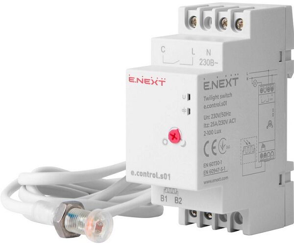 Wyłącznik zmierzchowy z czujnikiem zewnętrznym E.CONTROL.S01