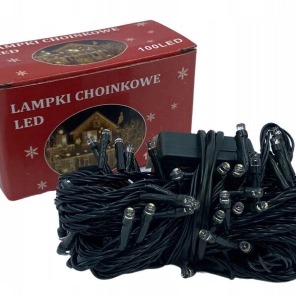 Lampki choinkowe 100LED zimne białe 5,3M