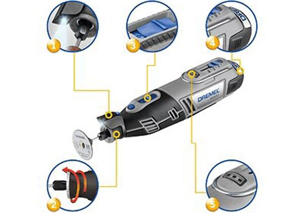Narzędzie wielofunkcyjne Dremel 8220-1/5 KIT 12V 2.0AH LI