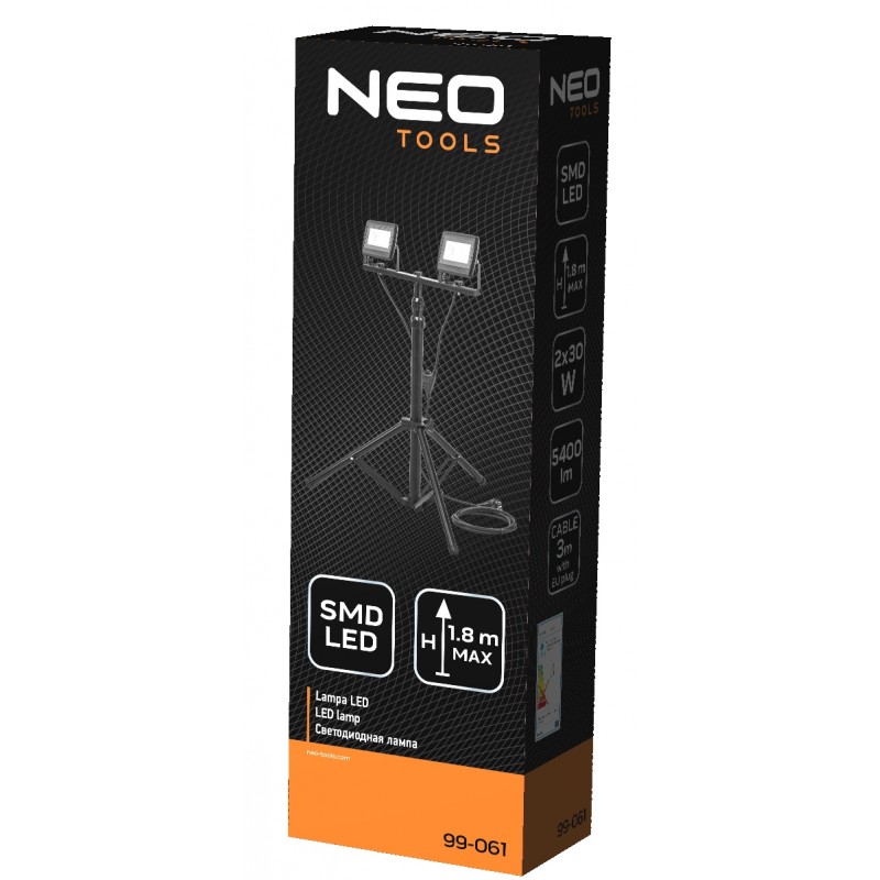 Reflektor podwójny na statywie 2*30W LED 5400LM