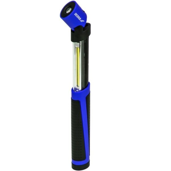 Latarka 2W COB LED+0.5W LED rozsuwana z bateriami