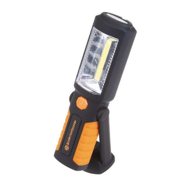 Mini latarka 2W COB LED + 3 LED, na baterie AAA