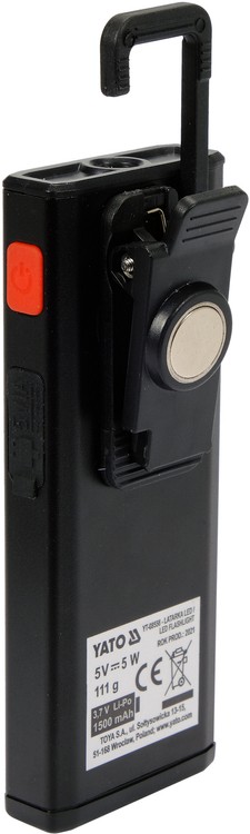 Latarka robocza 500LM, li-po 3,7V 1500MAH