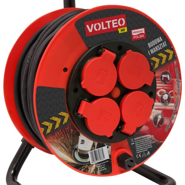 Przedłużacz heavy duty na bębnie 50M przewód H05RR-F 3*1,5mm