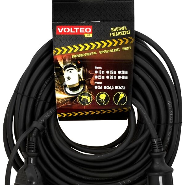 Przedłużacz heavy duty 20M przewód H05RR-F 3*1,5mm
